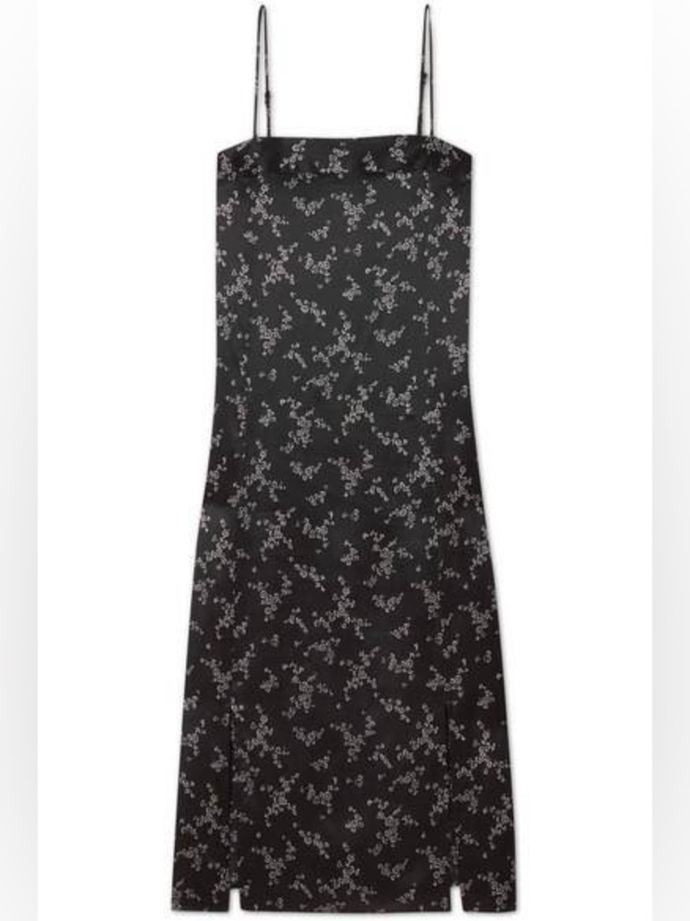 Equipment Kelby Slip Dress Size Small Black Floral Sleeveless Midi 100% Silk